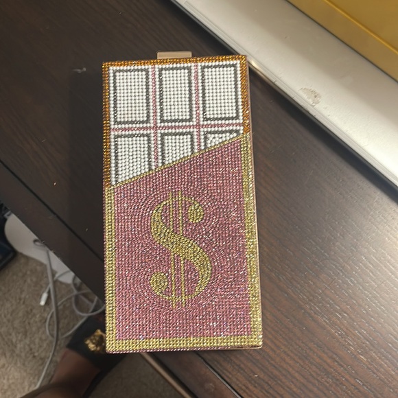 Chocolate money bag clutch - Picture 2 of 6